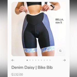 Limited Edition Skida x Ripton x Giordana Cycling Bib in denim daisy/blue [NWT]
